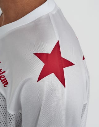 Harlem Football Jersey in Blanc Detail