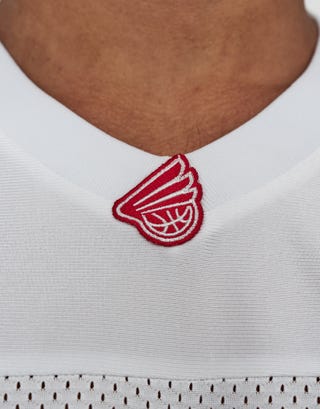 Harlem Football Jersey in Blanc Detail3