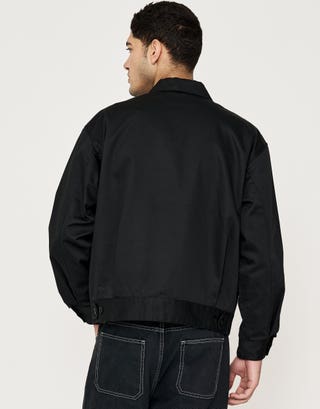 Harrington Workwear Jacket in Black Back