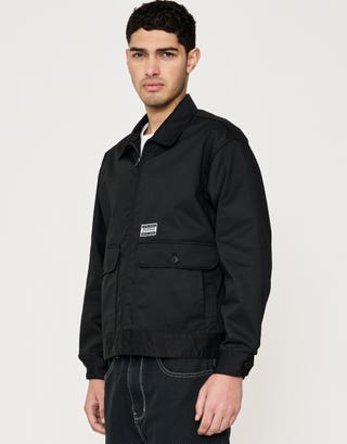 Harrington Workwear Jacket in Black Detail
