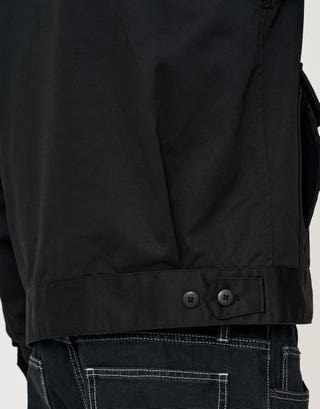 Harrington Workwear Jacket in Black Detail3