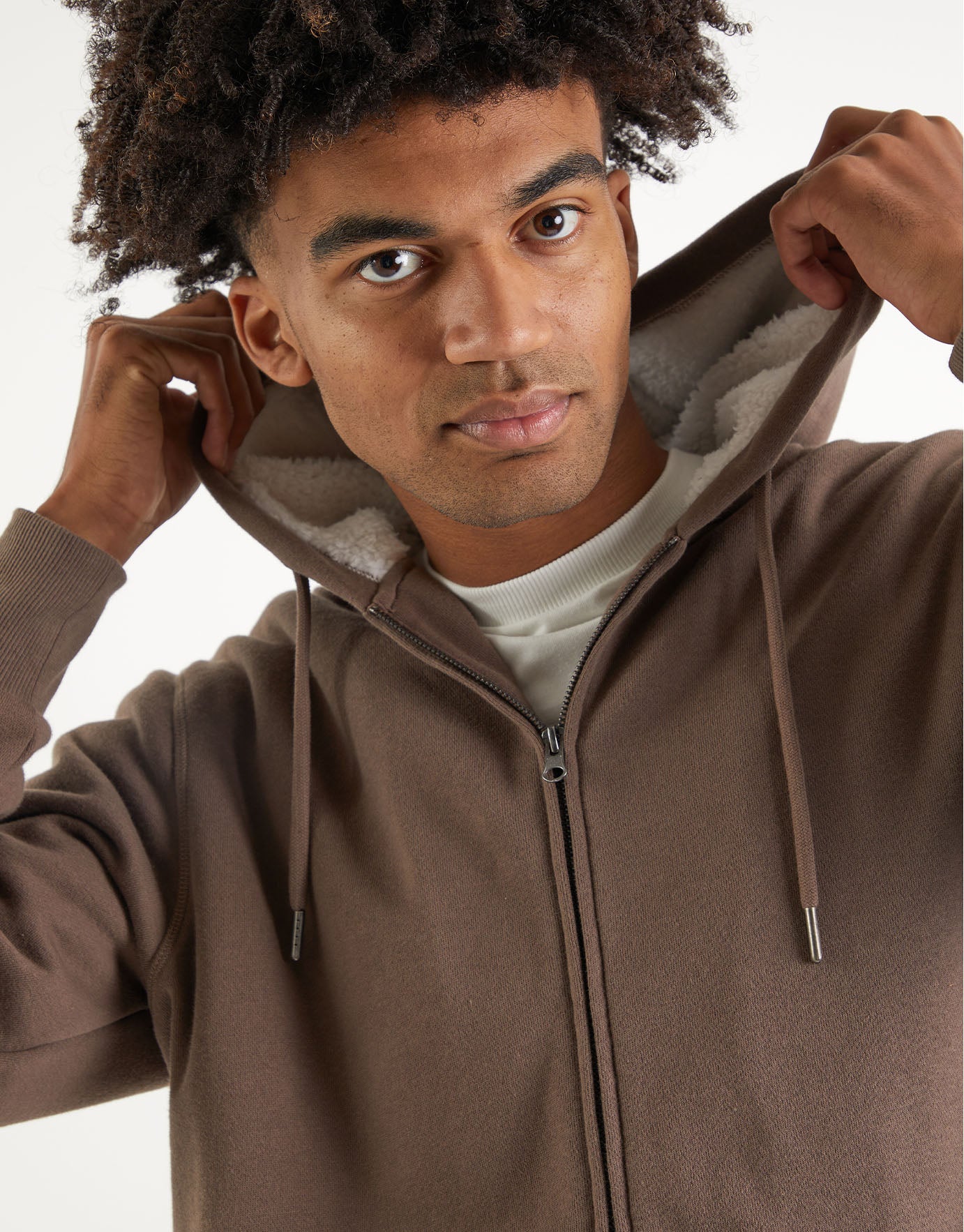 zip hoodie sherpa