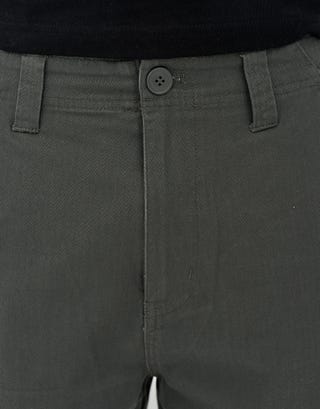 Herringbone Baggy Fit Cargo Pants in Charcoal Detail2
