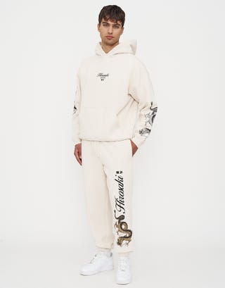 Hirosaki Baggy Fit Track Pants in Cloud Detail2