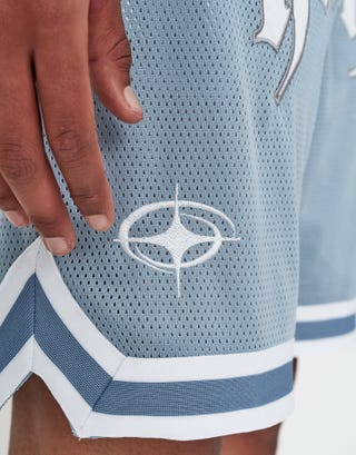 Honshu Basketball Shorts in Light Blue Detail2