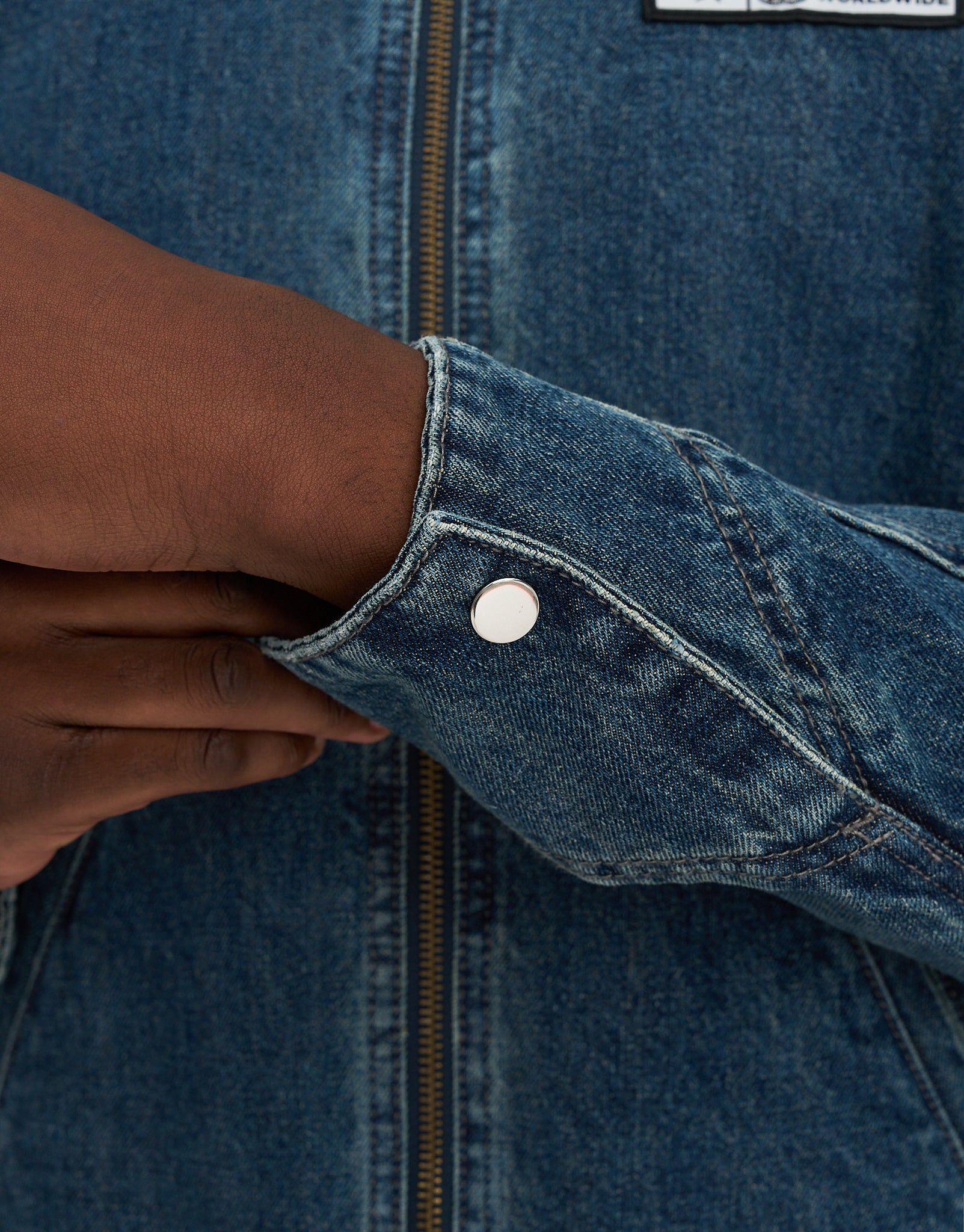 Denim Zip Up Overshirt in Denim | Hallensteins NZ