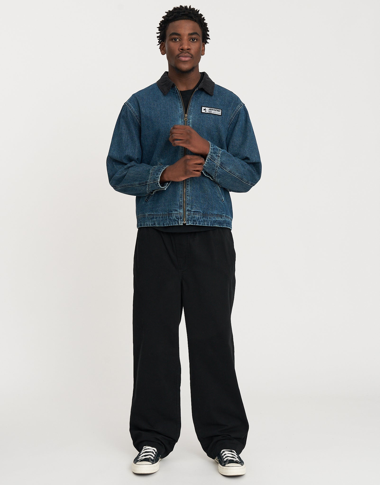 Denim Zip Up Overshirt in Denim | Hallensteins NZ