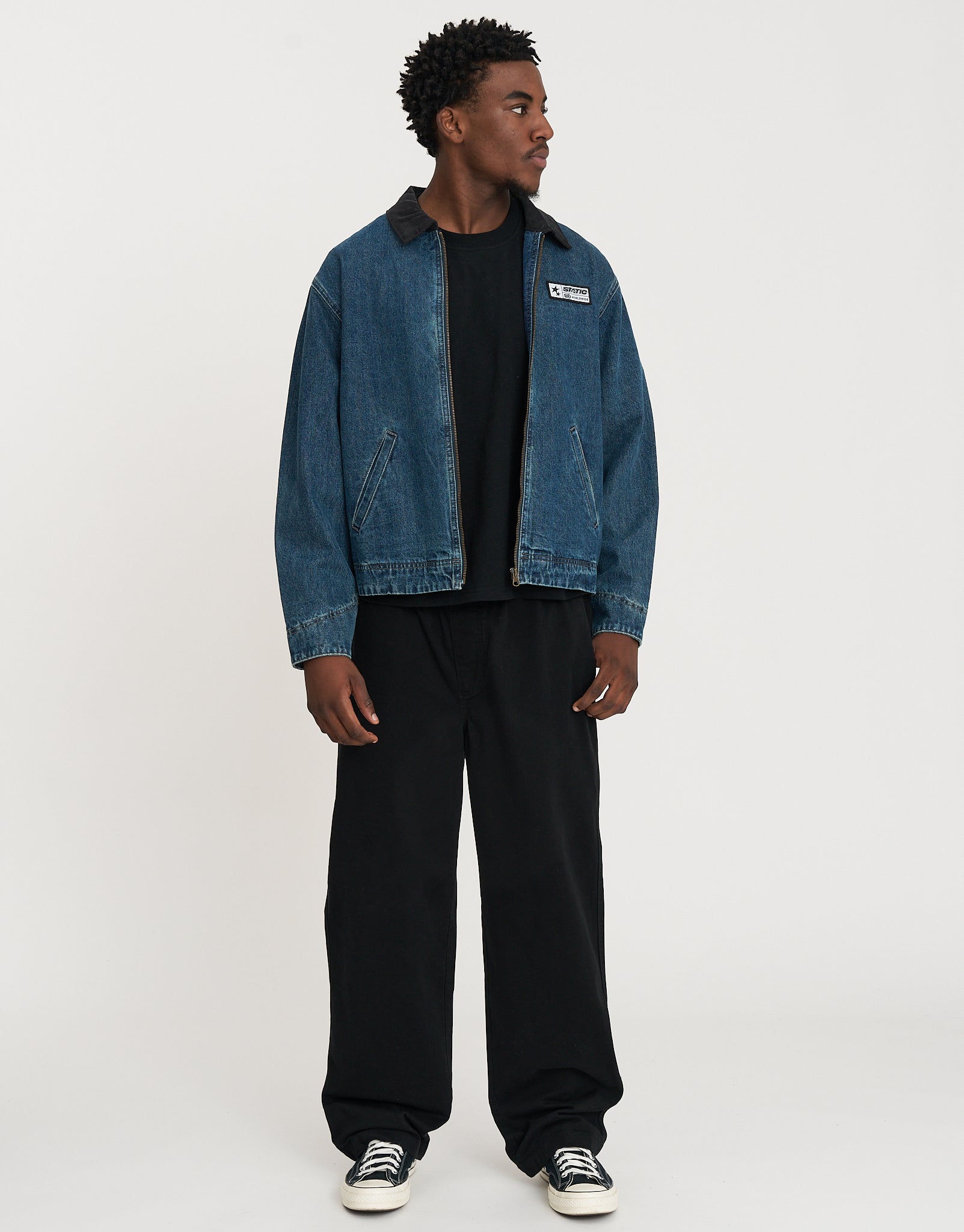 Denim Zip Up Overshirt in Denim | Hallensteins NZ