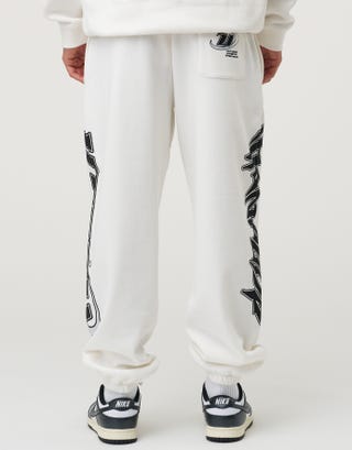 Hyper Vision Baggy Track Pants in Snow Back