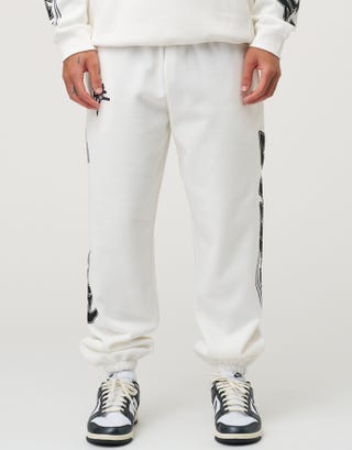 Hyper Vision Baggy Track Pants in Snow Front