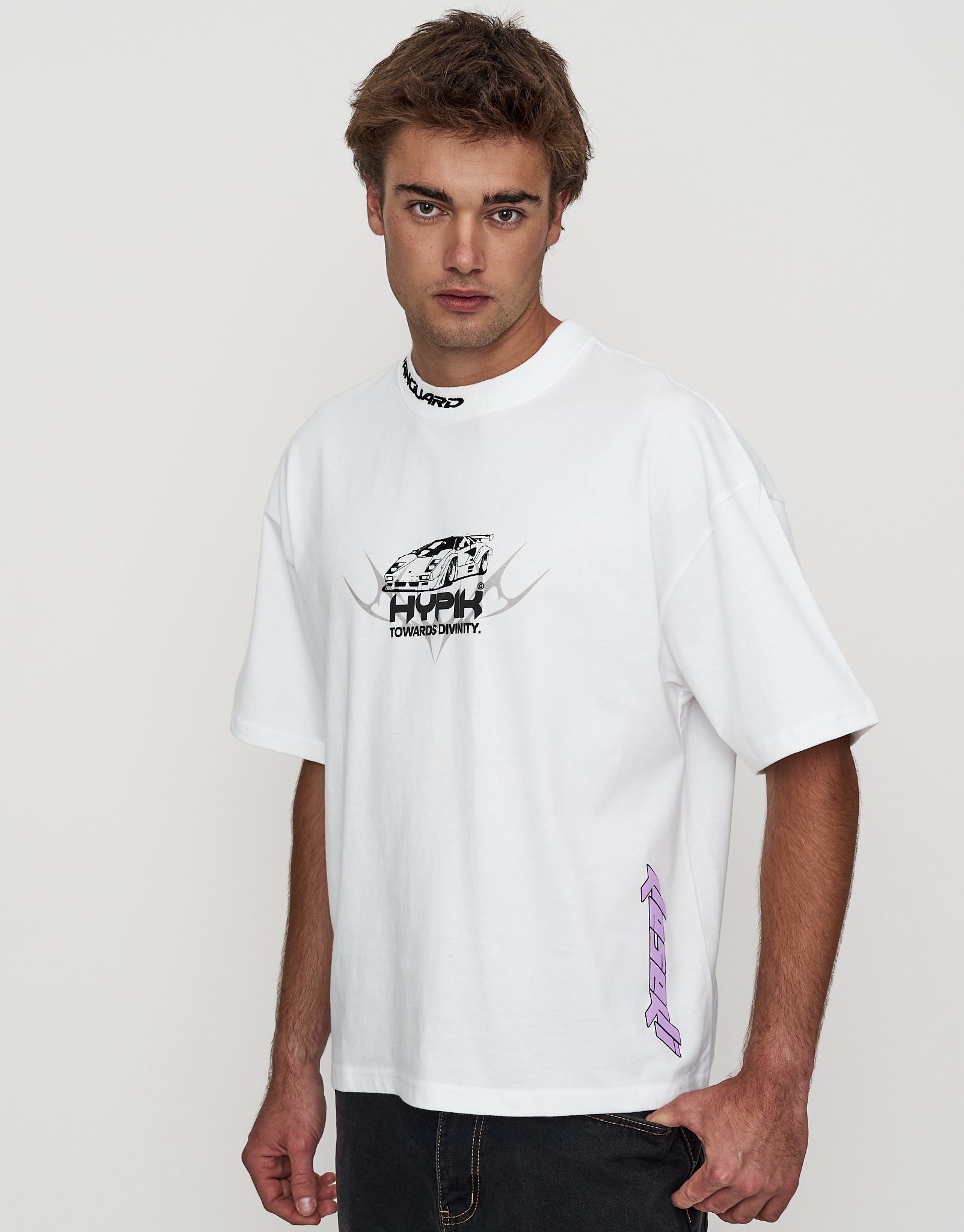 Hypik Box Fit T Shirt in Blanc | Hallensteins NZ