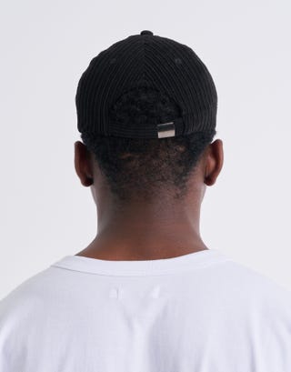 Irregular Cord Cap in Black Back