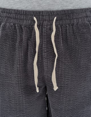 Jumbo Cord Shorts in Charcoal Detail3