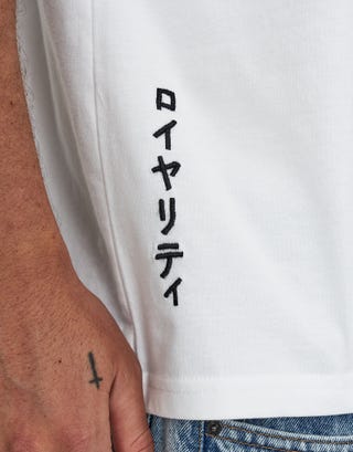Kamakura Box Fit T Shirt in Blanc Detail2