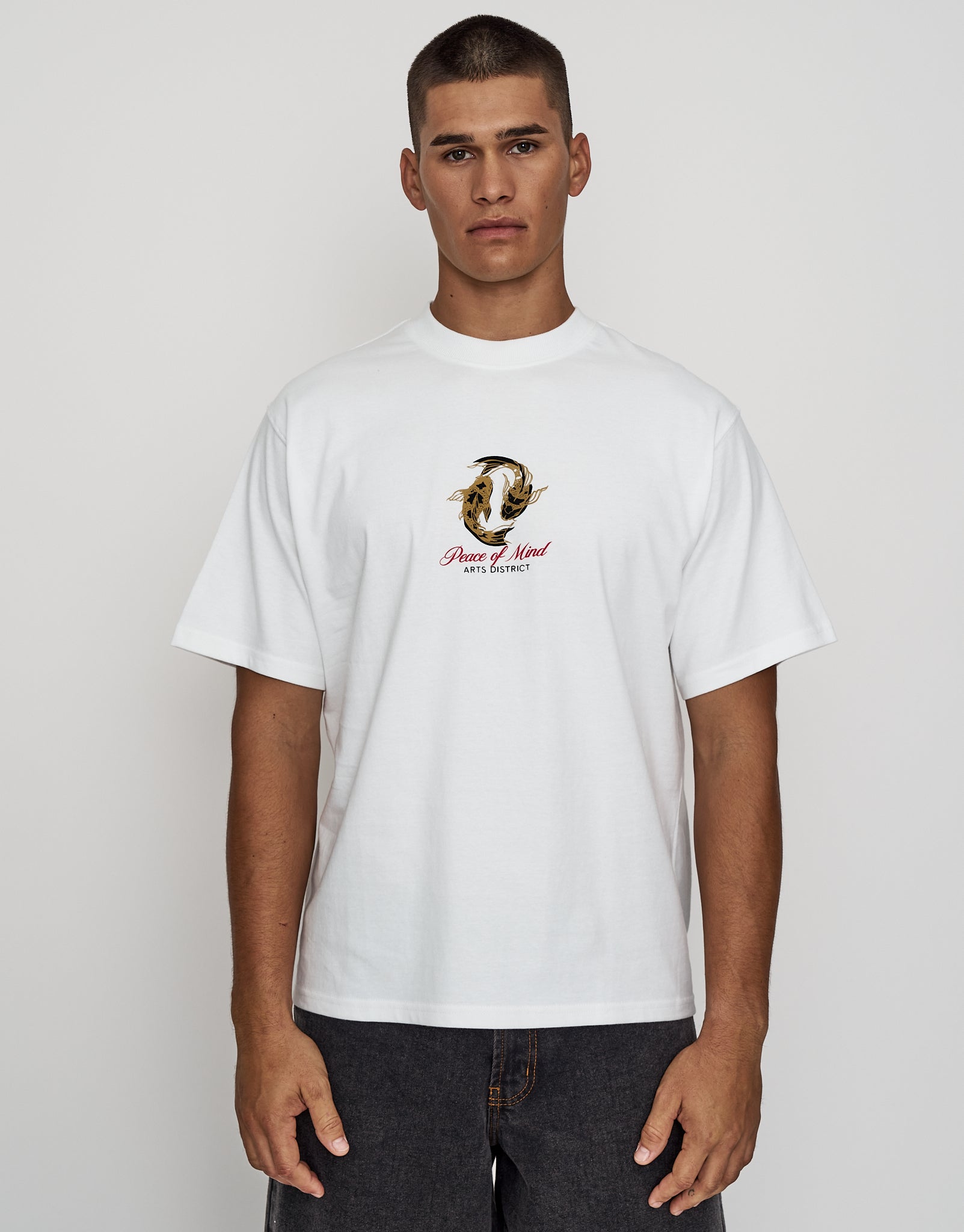 Koi Nagoya Relaxed Fit T Shirt in Blanc | Hallensteins NZ