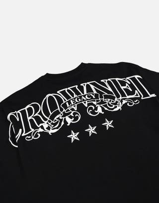Crowned Legacy Box Fit T Shirt in Black Back