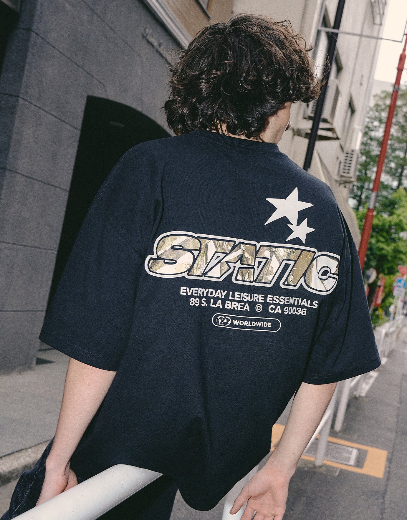 Static Supply Leisure Box Fit T Shirt in Black 002 | Hallensteins NZ