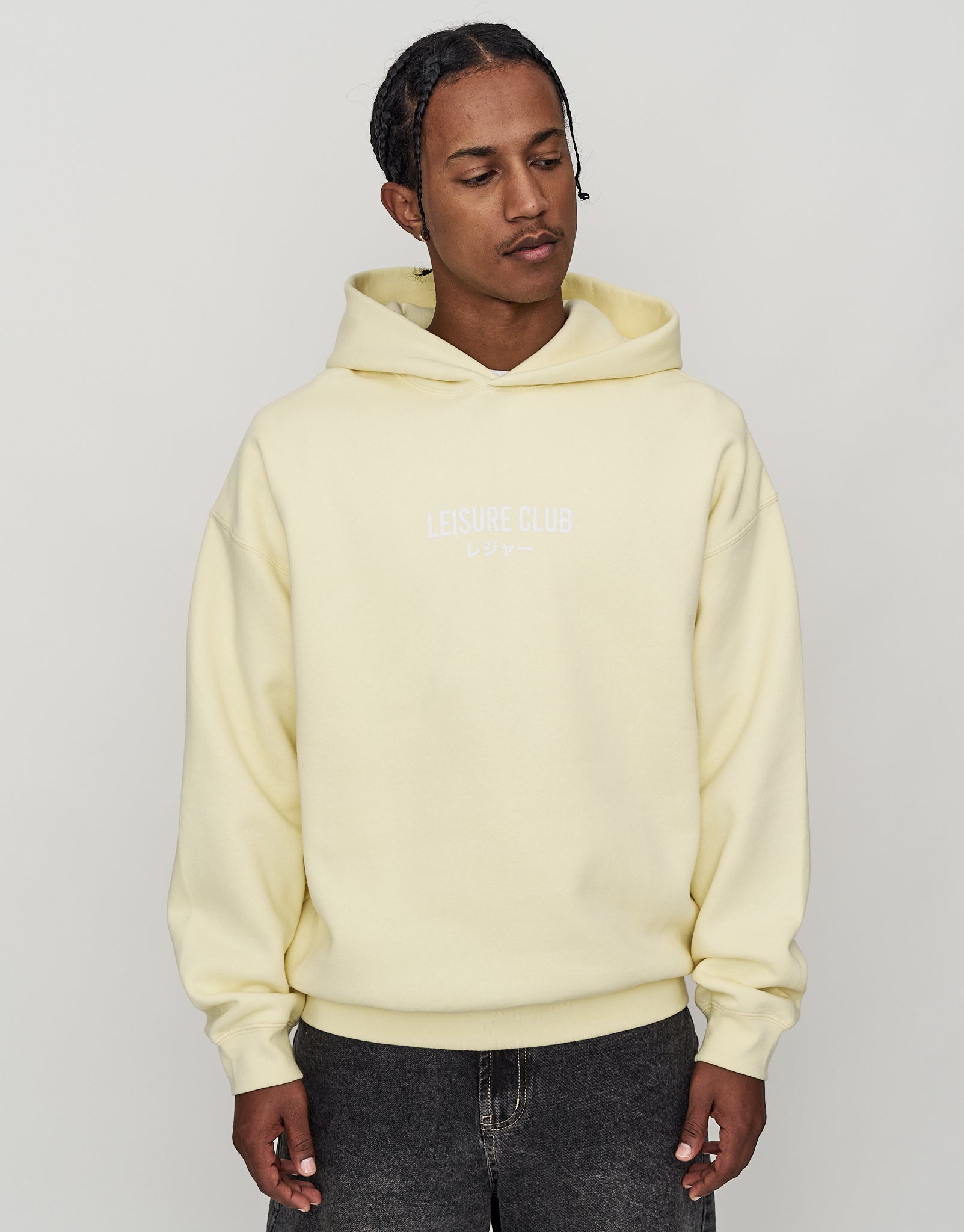Leisure Club Print Oversized Hoodie in Citron | Hallensteins NZ