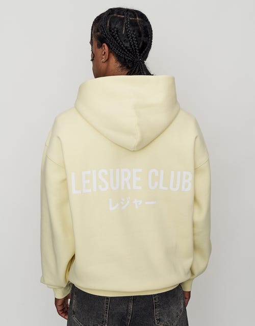 Leisure Club Print Oversized Hoodie