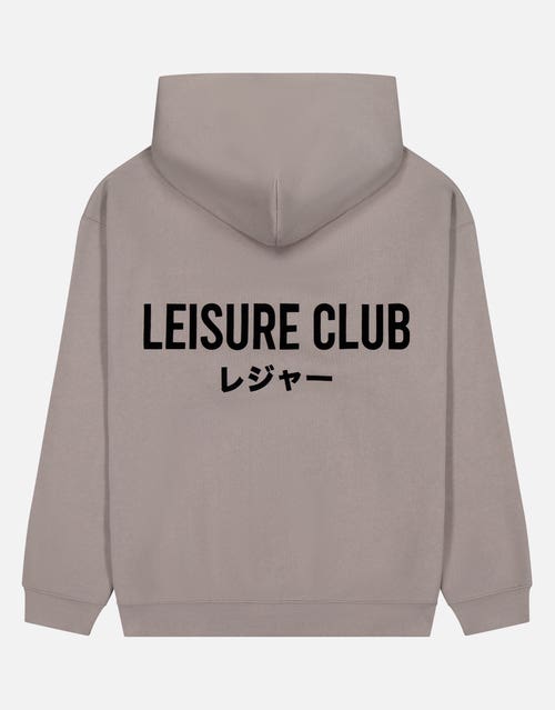 Leisure Club Print Oversized Hoodie