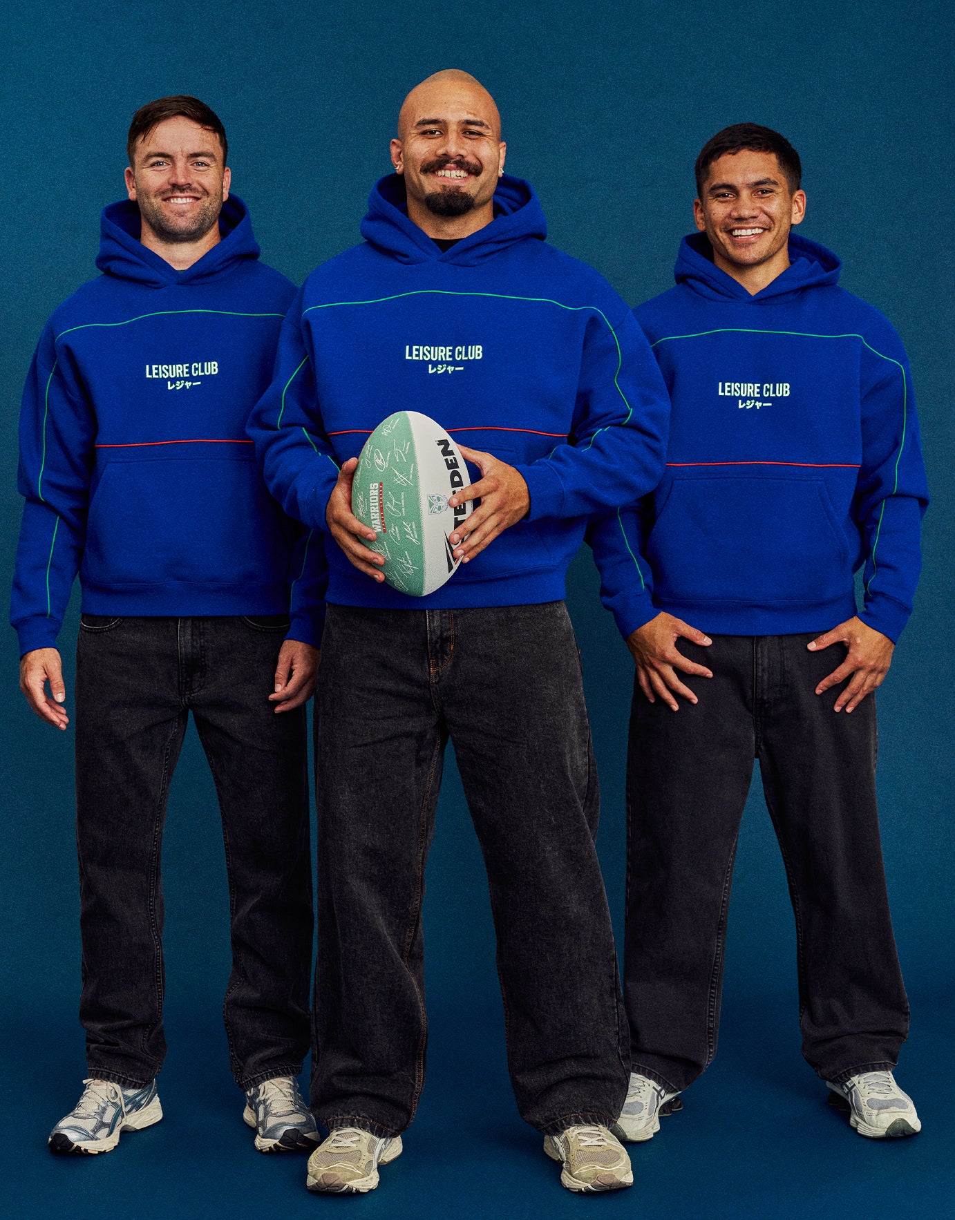 Leisure Club Team Oversized Hoodie in Blue | Hallensteins NZ