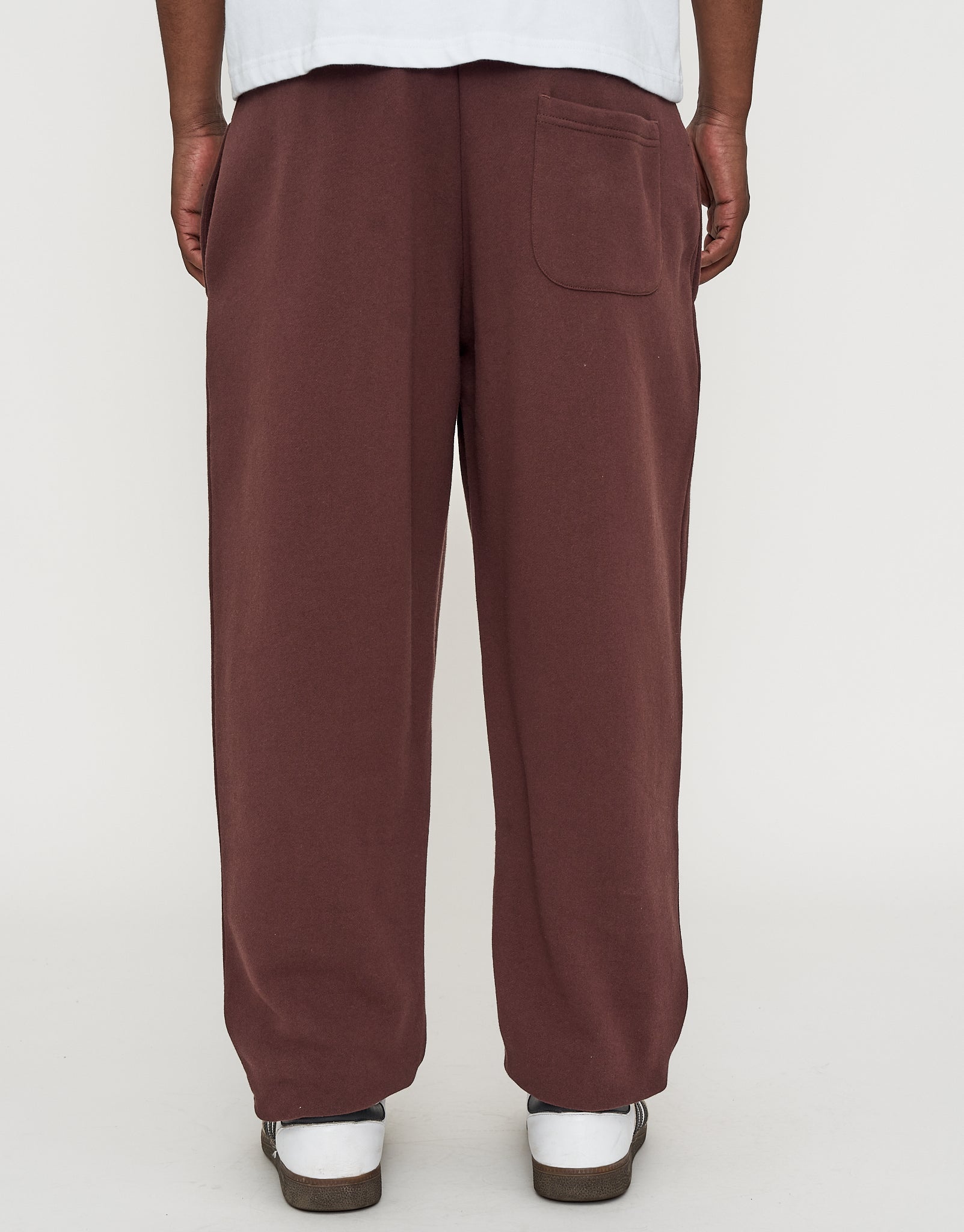 Baggy Leisure Club Cuffed Track Pants in Bitter Brown