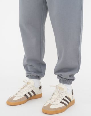 Baggy Leisure Club Cuffed Track Pants in Slate Detail3