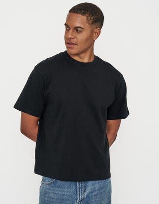 Leisure Applique Relaxed Fit T Shirt in Black Back