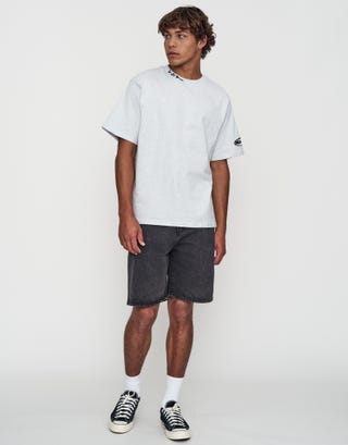 Leisure Applique Relaxed Fit T Shirt in Snow Marle Full