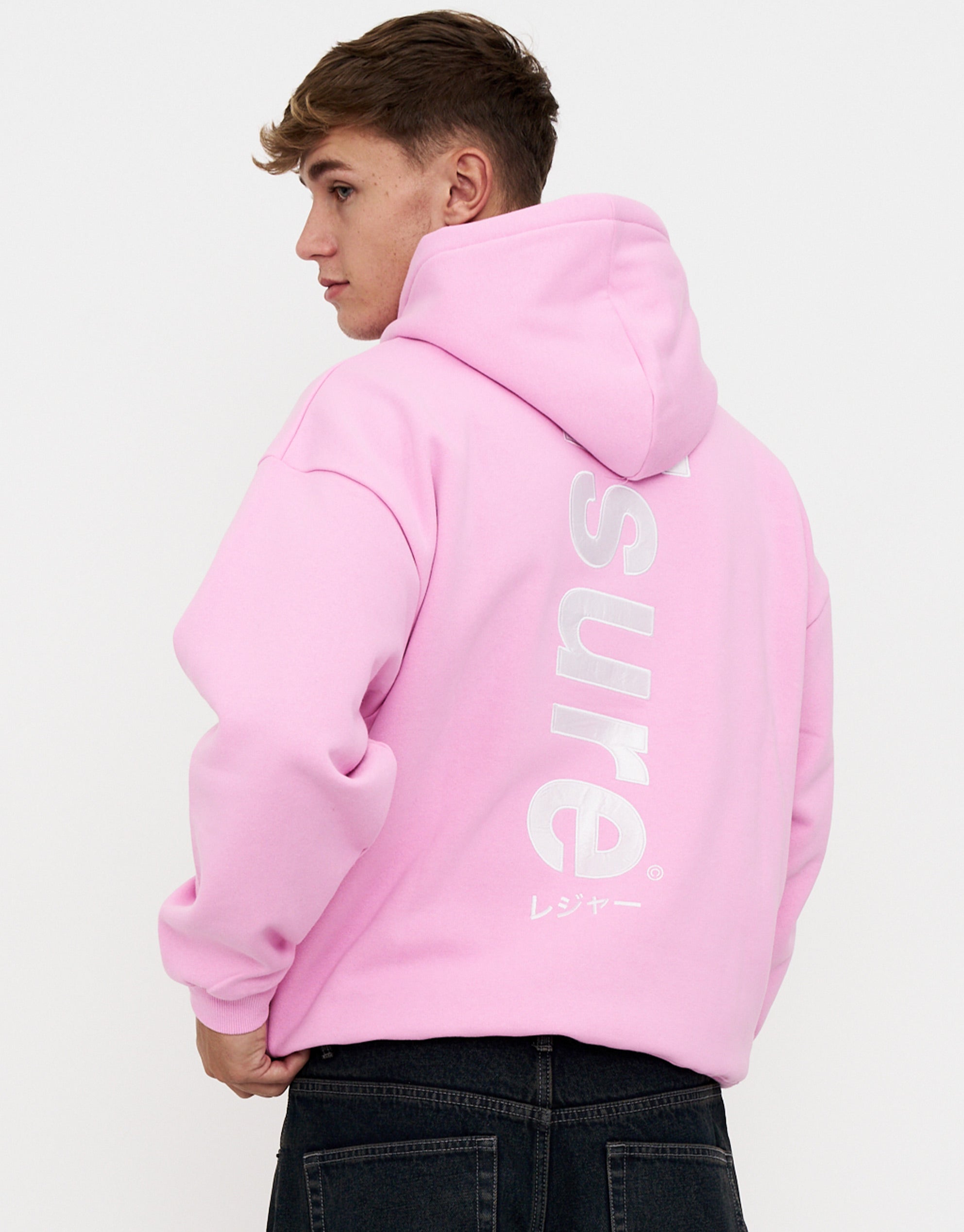 Leisure Embroidered Oversized Hoodie in Lotus Pink | Hallensteins AU