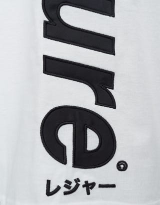 Leisure Embroidered Relaxed Fit T Shirt in Blanc Detail3