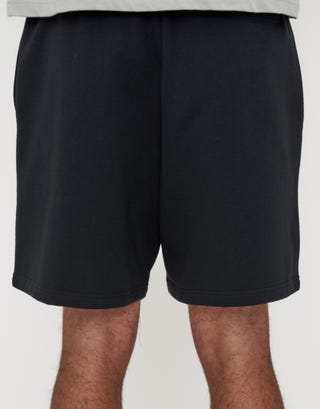 Leisure Baggy Fit Track Short in Black Detail