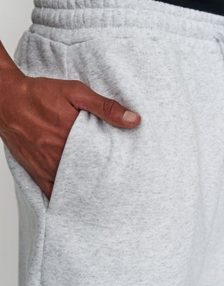 Leisure Baggy Fit Track Short in Snow Marle Detail