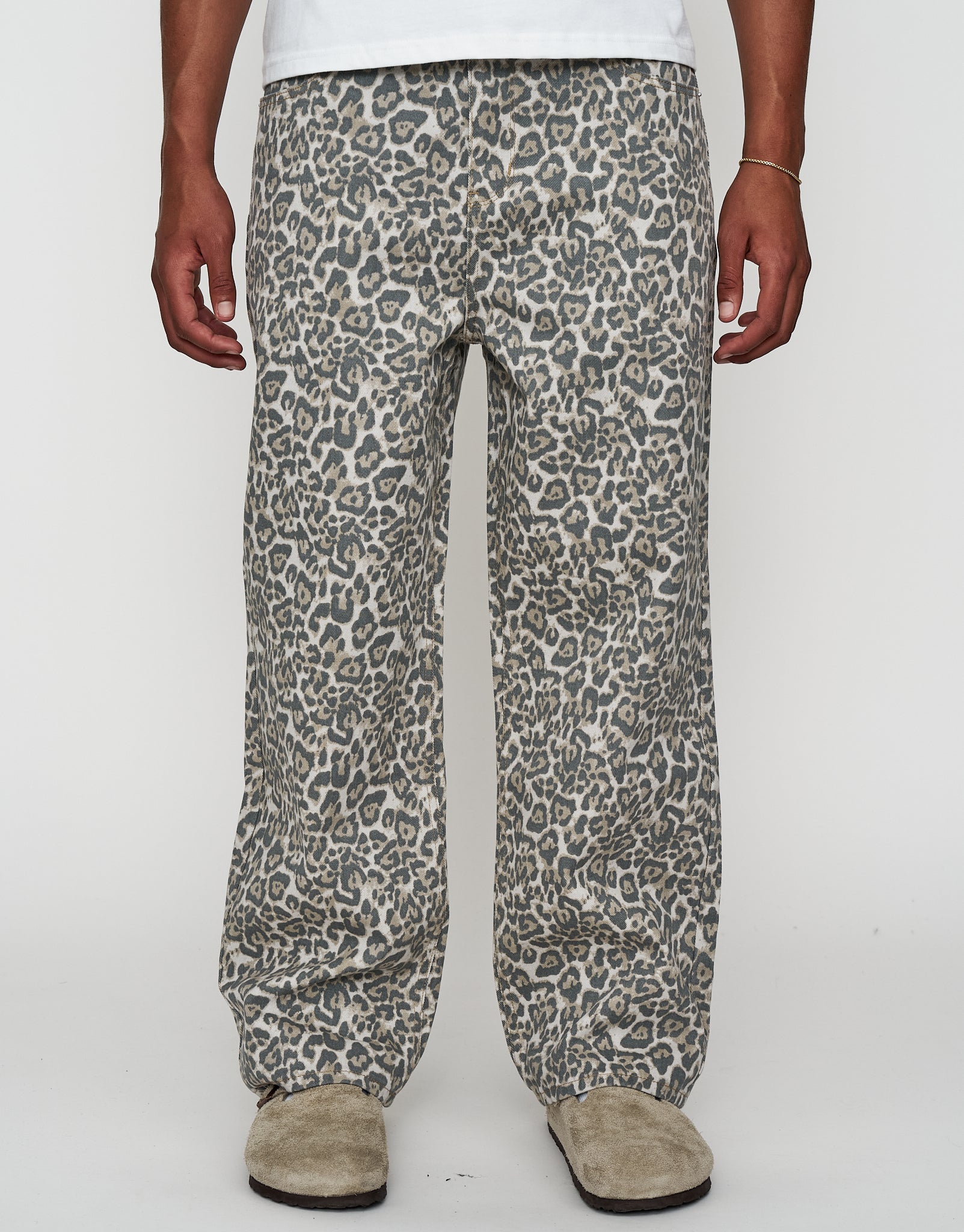 Leopard Baggy Fit Jeans in Leopard | Hallensteins AU