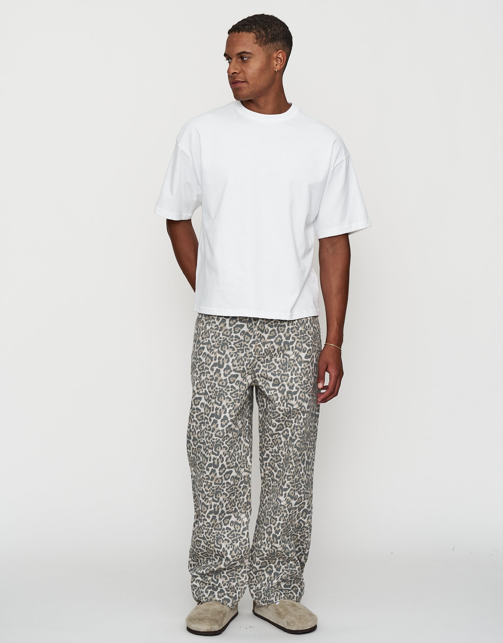 Leopard Baggy Fit Jeans in Leopard | Hallensteins NZ