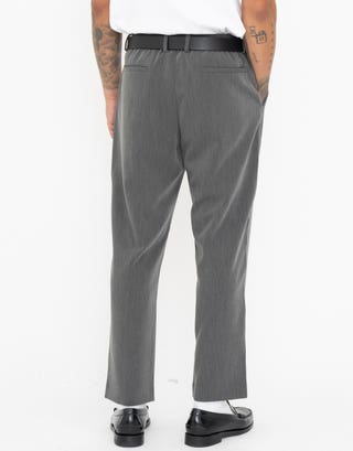 Relaxed Fit Elastic Waist Pants in Charcoal Back