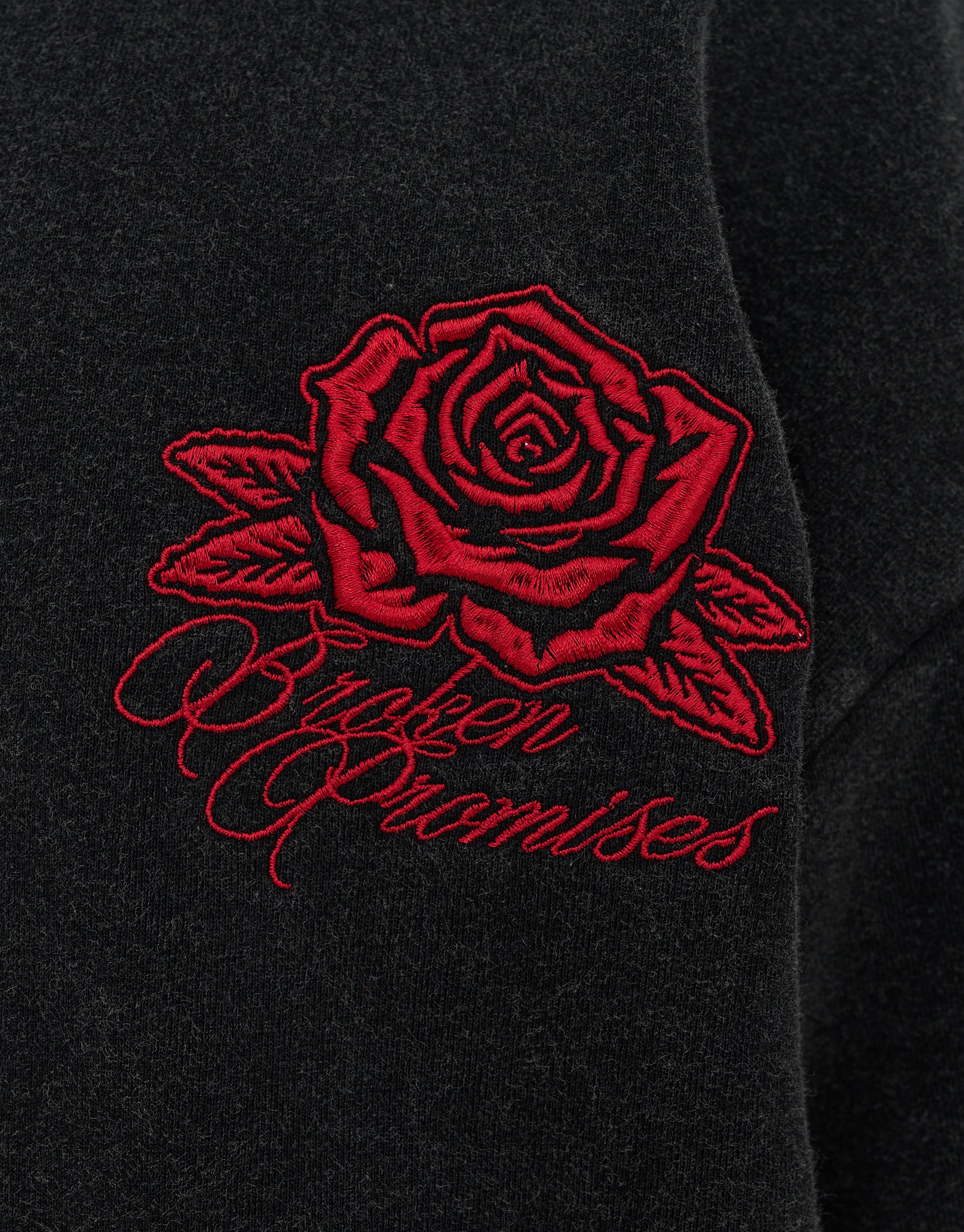 God of Roses 赤/黒 ダメージ ロング丈 タンクトップ 0サイズ Los Angeles Rose Oversized Hoodie in Washed Black | Hallensteins NZ