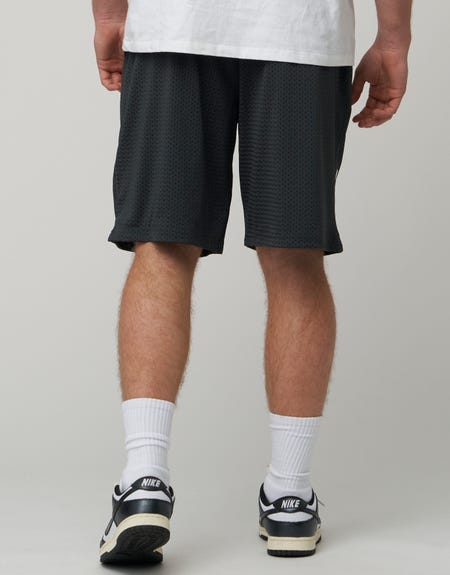L&S Studios Baggy Mesh Shorts in Asphalt | Hallensteins AU