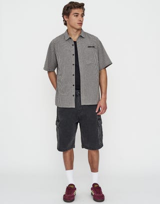 Madison Check Short Sleeve Shirt in Brown Full