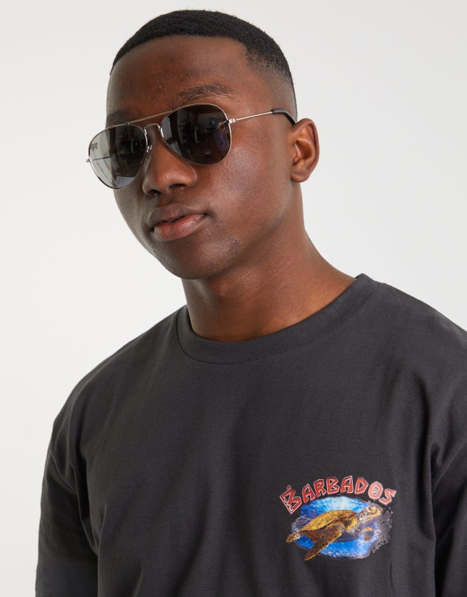 Marco Pilot Sunglasses in Silver Hallensteins AU