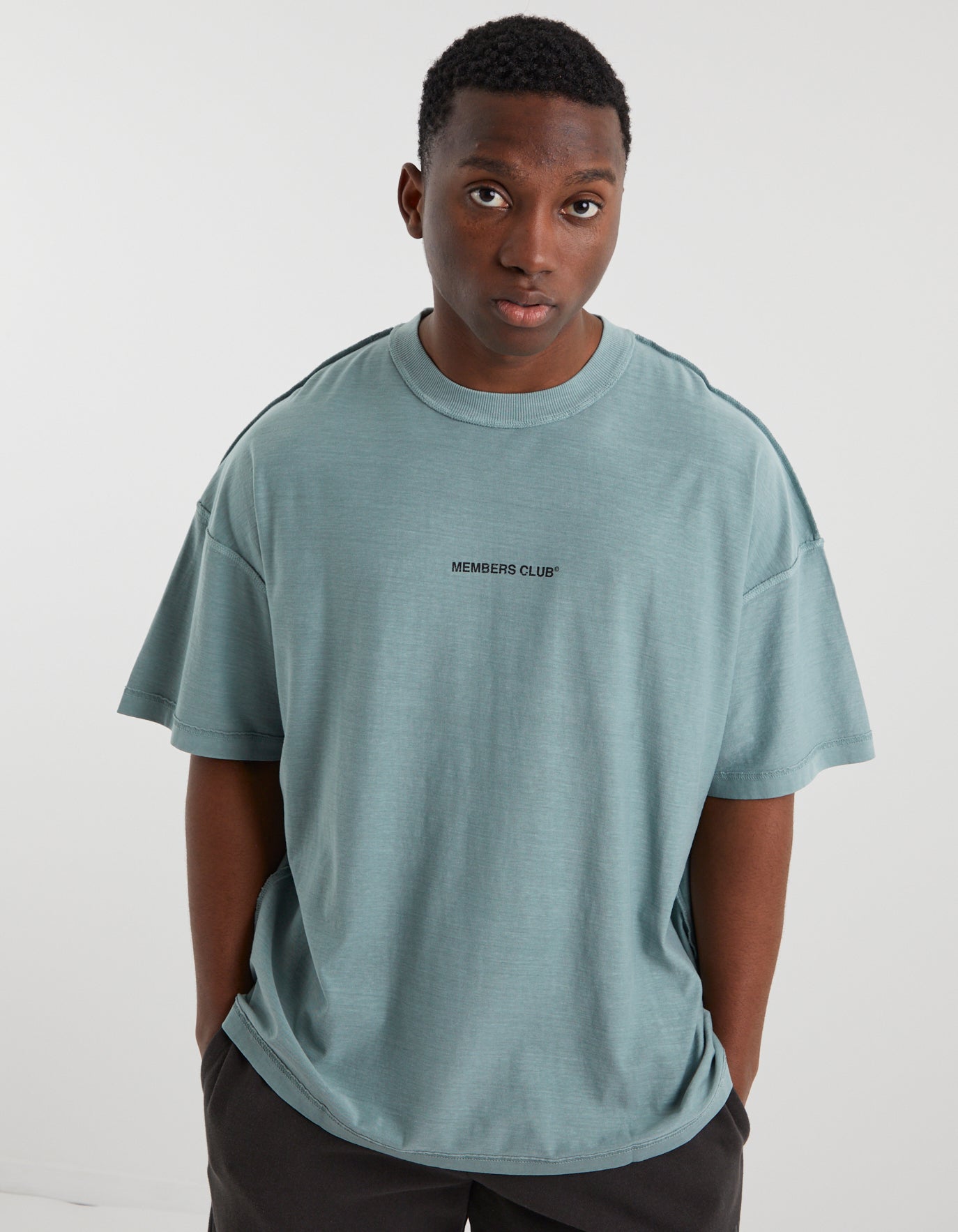 Members Club Inside Out Graphic T-shirt in Sage