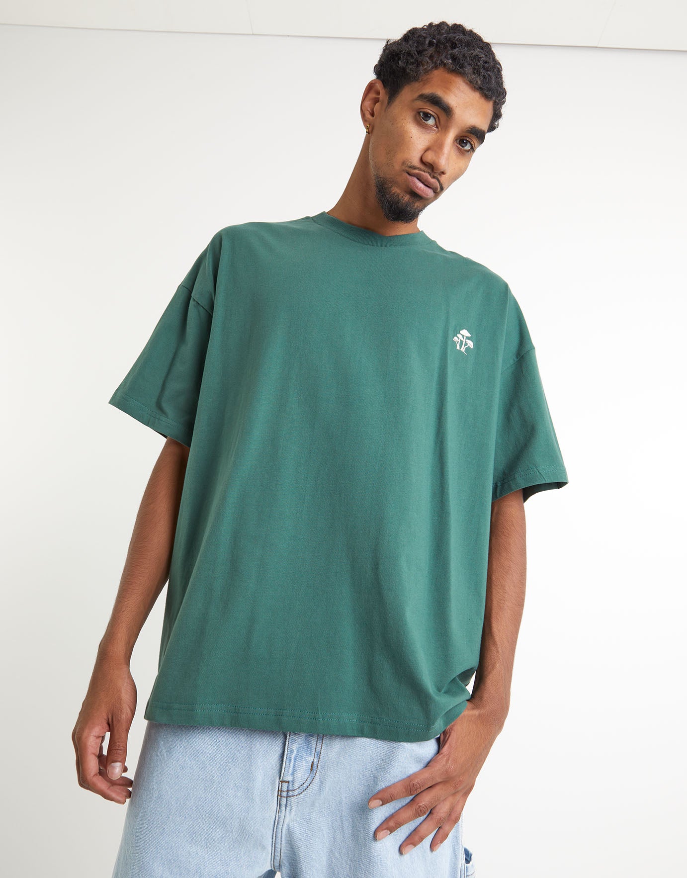 Mushroom Emblem Box Fit T Shirt in 