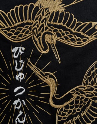 Naoshima Box Fit T Shirt in Black Detail