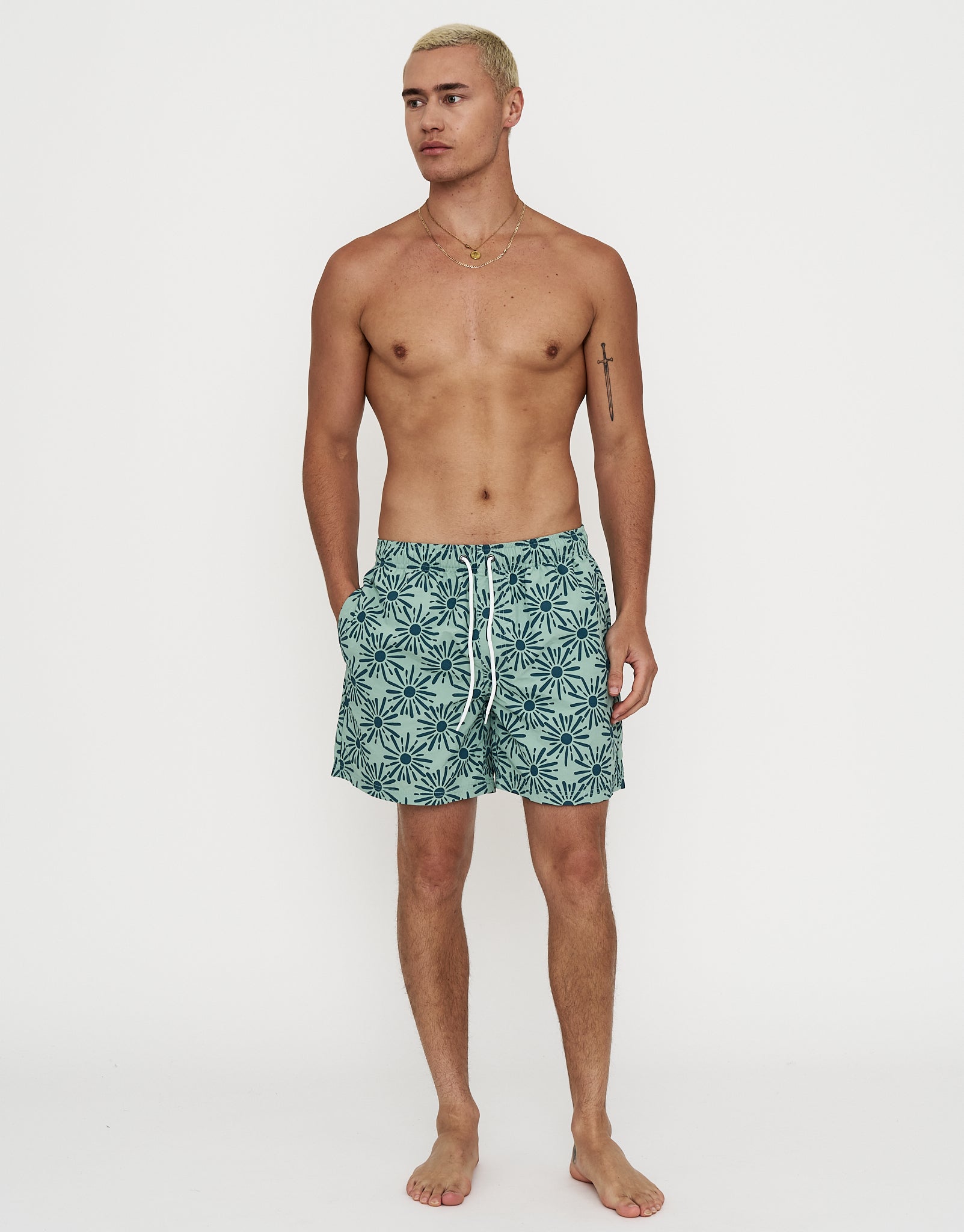 Nova Swim Shorts in Grantite Green | Hallensteins NZ
