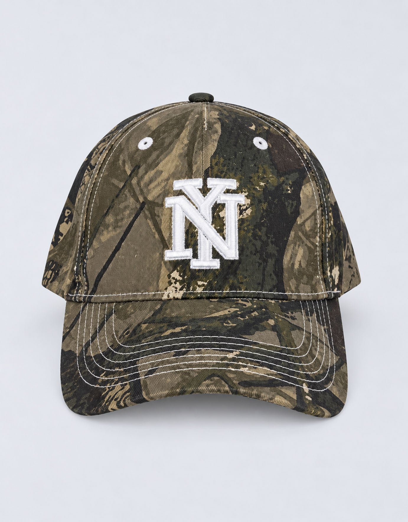 NY Embroidered Cap in Camo | Hallensteins AU