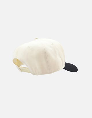 NY Embroidered Cap in Off White Full