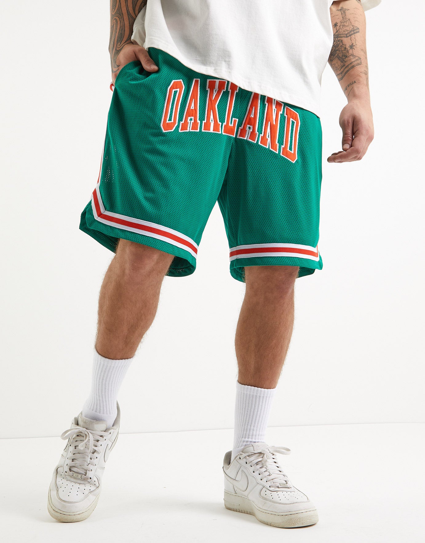 Oakland Print Basketball Shorts in 