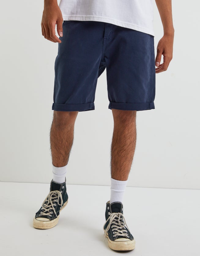 Overdyed Slim Fit Denim Shorts in Indigo | Hallensteins NZ