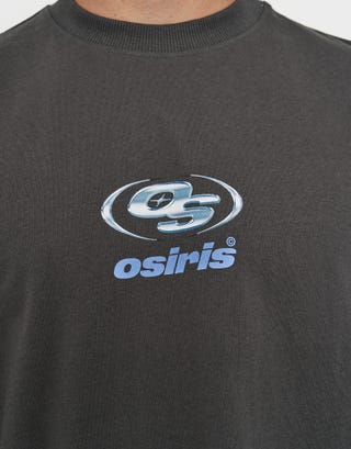 Osiris Box Fit T Shirt in Pewter Grey Detail