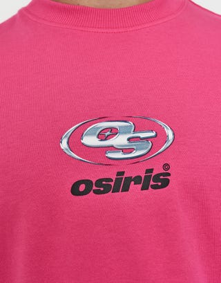 Osiris Box Fit T Shirt in Sunset Pink Detail